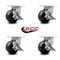 Service Caster 6'' Extra Heavy Duty Phenolic Wheel Swivel Caster Set with Brakes, 4PK CRAN-SCC-KP92S630-PHR-SLB-4 - alternate 5